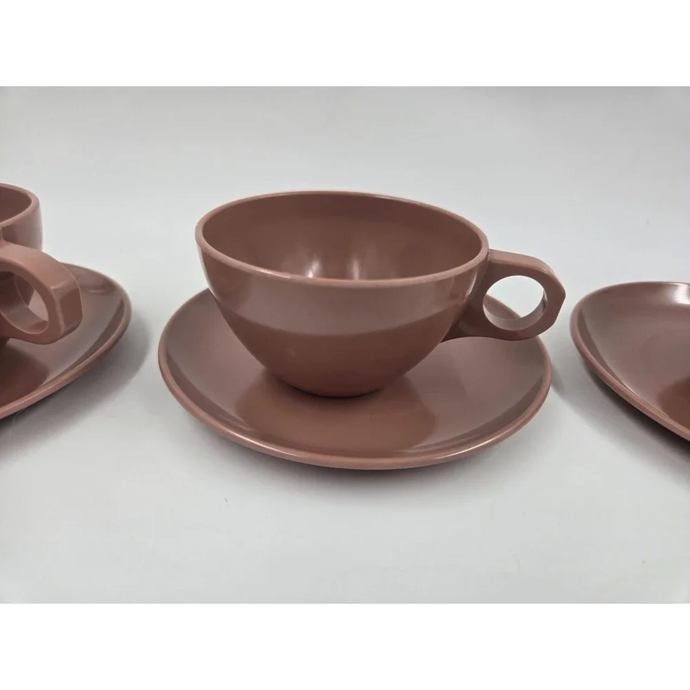 Melmac  VTG  Melamine Brown Serving Dip Berry Bowls 5